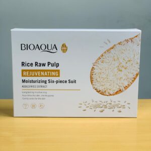 Set Bioaqua Rice Raw Pulp Skin Care 6 Piece